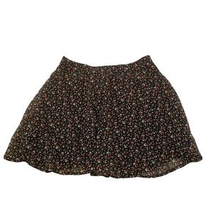 XXI Forever 21 A-Line Mini Skirt Navy Floral